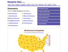 Tablet Screenshot of insure-inc.com